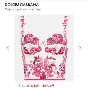 Dolce & Gabbana Mallorca Printed Crop Top size40